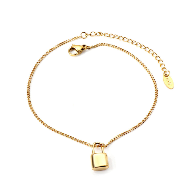 Lock Gold Bracelet-gallery-42474141188346