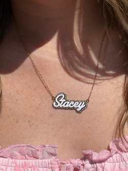 Natasha Personalized Enamel Necklace