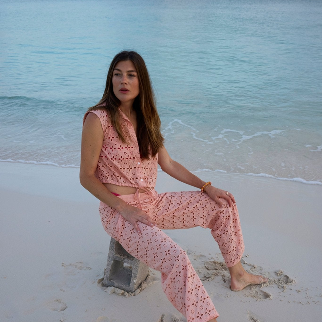 Beth Cotton Eyelet Pant-gallery-56746535092541