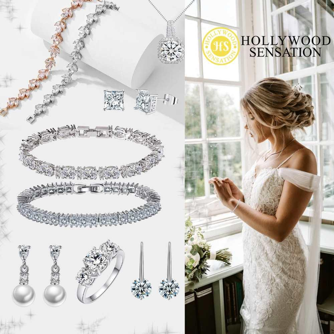 Dainty Cubic Zirconia Tennis Bracelet with Round Cut AAA+ Cubic Zirconia-gallery-30351499526202