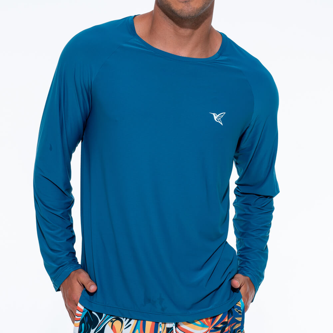 Ultralight UPF Activity Shirt | Mens Long-Sleeve UV Sun Protection | Deep Ocean-gallery-37537986445469