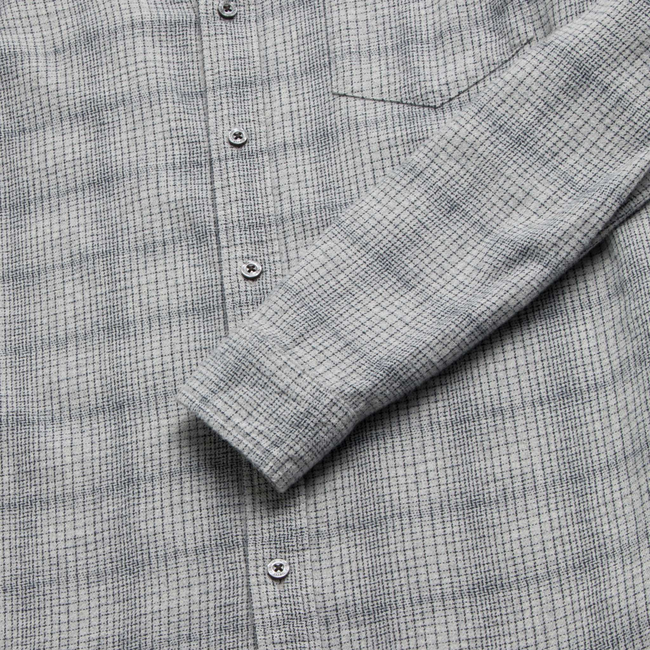 Brian Brushed Plaid Shirt - Heather Grey-gallery-44084200112386