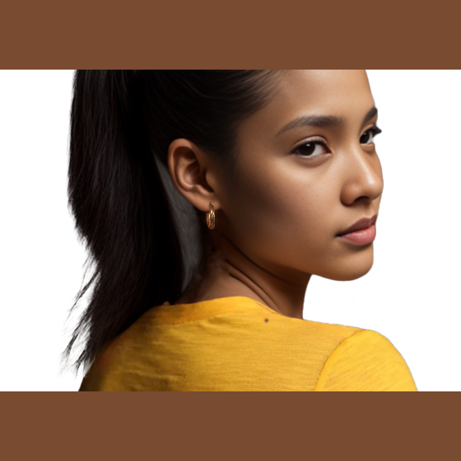 Rippled Hoop Earrings-gallery-42474181329146