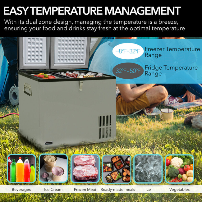 Whynter FM-62DZ 62 Qt Dual Zone Portable Fridge/Freezer (AC/DC)-gallery-47186689720568