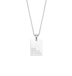 THE WORLD IS YOURS Gold Necklace