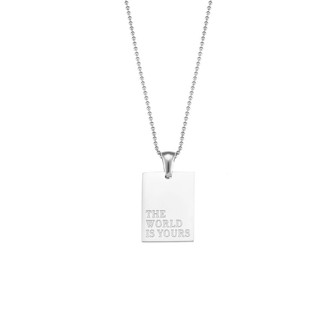 THE WORLD IS YOURS Gold Necklace-gallery-42503750320378