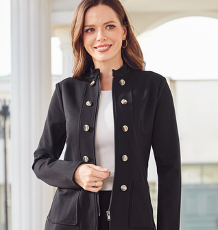 Military Zip Jacket (Black)