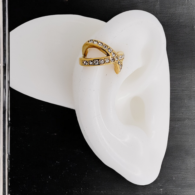 Crystal Bypass Ear Cuff-gallery-42474113859834