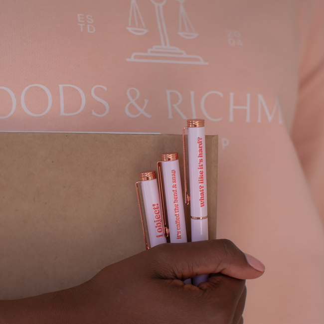 It’s Giving Elle Woods 3-Piece Pen Set-gallery-33262497136706