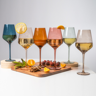 Colorful Wine Glasses (set of 6)