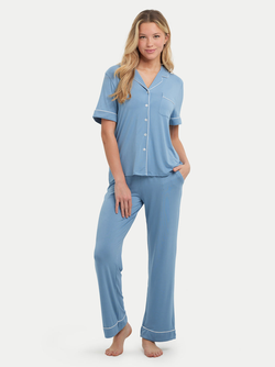 Short Sleeve Bamboo Pajama Set with Pants