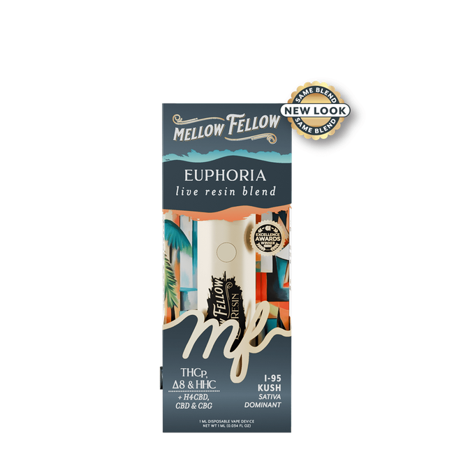 Euphoria Blend - Live Resin 1ml Disposable Vape - i-95 Kush (Sativa Dominant)-gallery-36987863105742