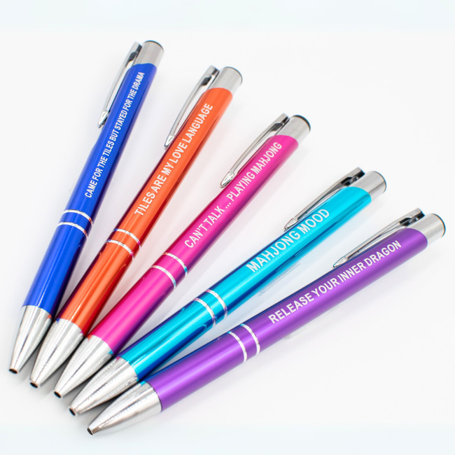 MAHJONG PEN SET | 5 Colorful Pens with Funny Mahjong Sayings-gallery-50991949775159