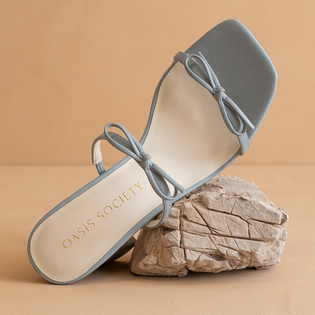 The Wendy | Blue Double Strap Bow Heels-gallery-38145278542001