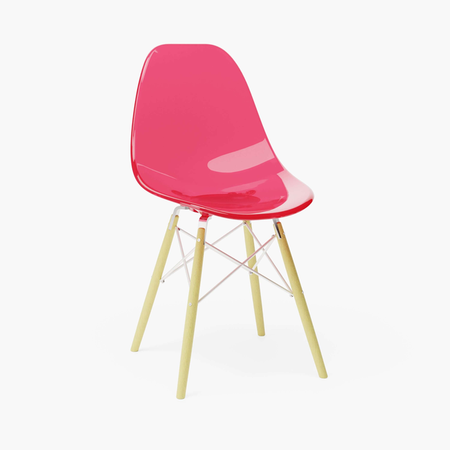 Clear Magenta MicroShell Chair™-gallery-59855212609822