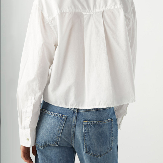 Ruth Crop Shirt <br> White-gallery-31181778452546