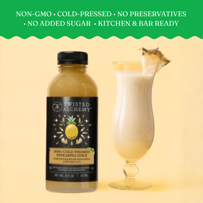 16oz 100% PINEAPPLE JUICE COLD PRESSED-gallery-61499721154927