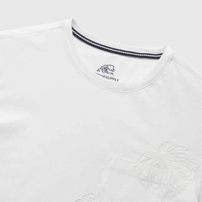 Chris Embroidered Tee - White-gallery-47040647069954
