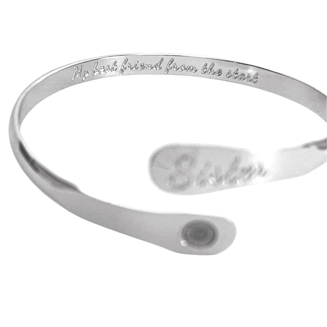 Sister Bracelets,  Engraved Bracelets My best friend from the start-gallery-30351786704954