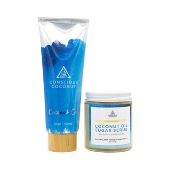 Conscious Coconut Oil & Pineapple Scrub Set