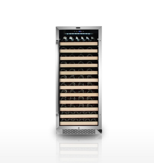 Whynter BWR-1002SD Single Zone 24 in. 100-Bottle Built-in Wine Cooler Fridge w/ Lock Stainless Steel
