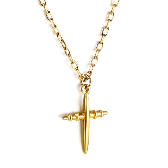 Cherished Cross Gold Necklace-gallery-42474108616954