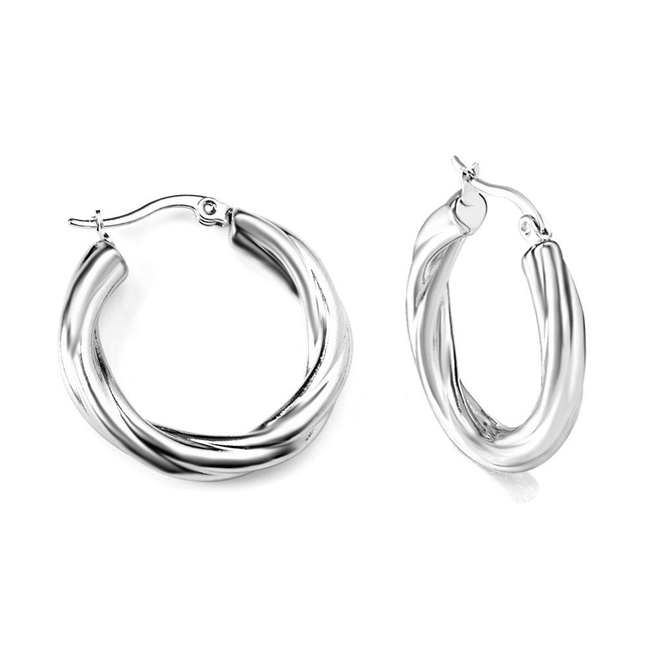 Rippled Hoop Earrings-gallery-42564054581498