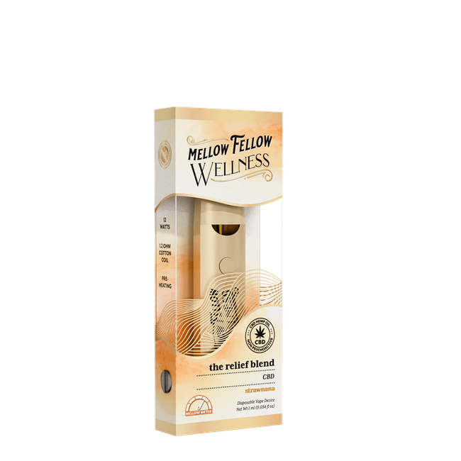 The Relief Blend - 1ml CBD Disposable Vape (Strawnana)-gallery-37327598125262
