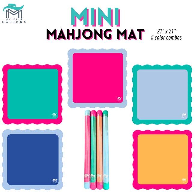 MINI MAHJONG MAT | Color Wave | 21" x 21"-gallery-47544134205751