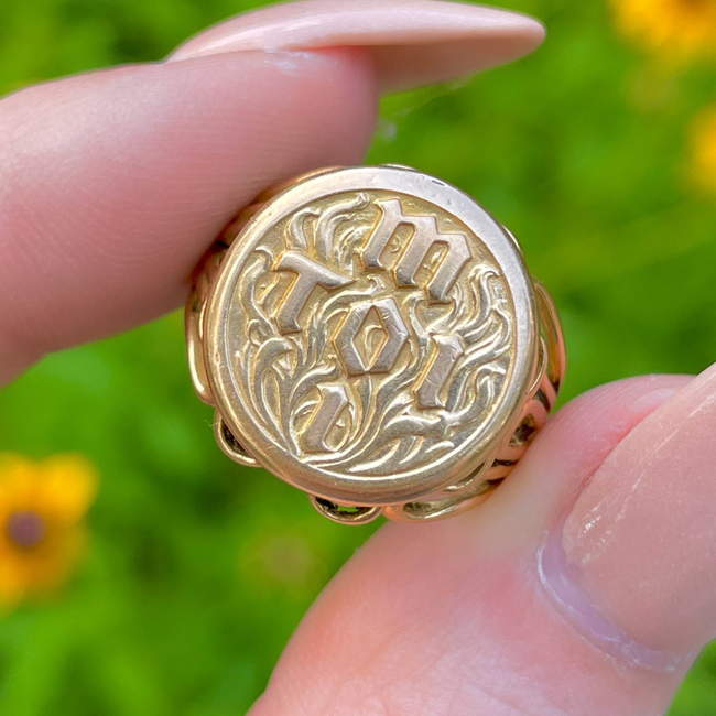 Antique yellow 18K Toi et Moi ring, size 5.75-gallery-53768586985787