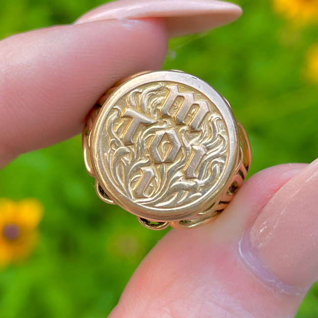 Antique yellow 18K Toi et Moi ring, size 5.75-gallery-53768586985787