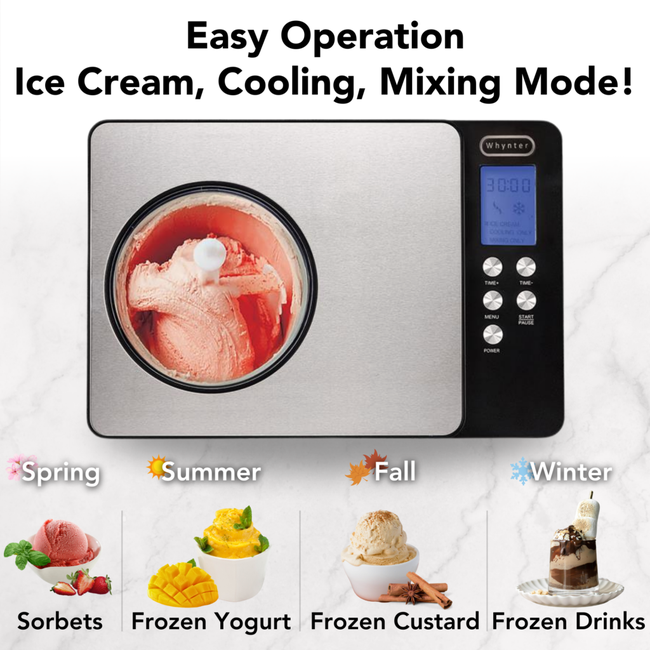 Whynter ICM‑200LS 2.1 Qt Upright Automatic Compressor Ice Cream Maker – Stainless Steel-gallery-47954613108984