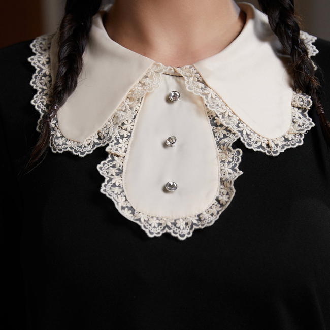 Laced Leaf Shift Dress-gallery-37223067058347