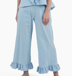 Lady Bird Ruffle Pant - Vintage Blue