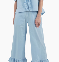 Lady Bird Ruffle Pant - Vintage Blue