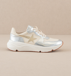 The Kaitlyn | Silver Shooting star sneaker