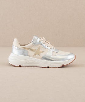 The Kaitlyn | Silver Shooting star sneaker