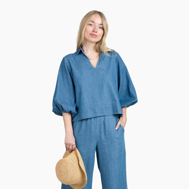 Take Pause Pant Set - Chambray-gallery-51839589744928