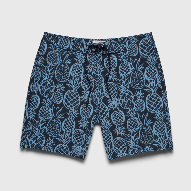 Duke 7.25” Pineapple Boardshort - Blue-gallery-44470656172290