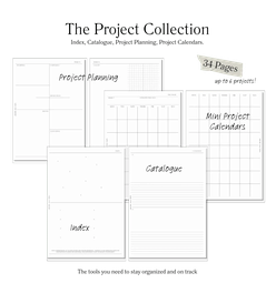 Project Inserts (Index, Catalogue, Project Planning, Project Calendar)