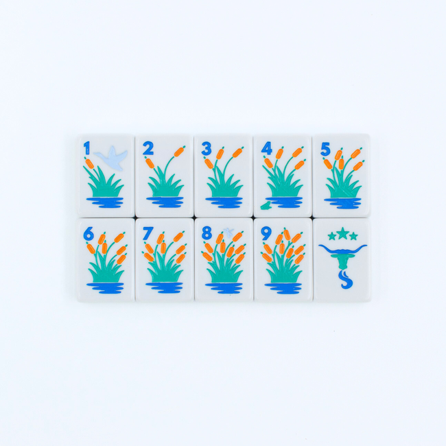 THE TEXAS SERIES | Mahjong with Lone Star Flair | Mesquite White Tile-gallery-50981888786743