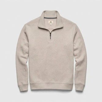 Bobby Cashmist Fleece Quarter Zip - Taupe Grey Heather