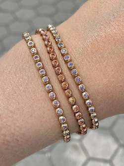 3GOG 14K Original Bubble Bracelet - Emerald, Ruby, or Sapphire - PREORDER DOWNPAYMENT