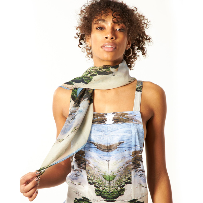 Babs California Beach Inspired Silk Scarf-gallery-45252745953576