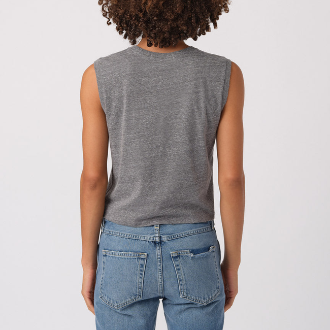 Sleeveless Babe Tee <br> Heather Grey-gallery-31356326477890