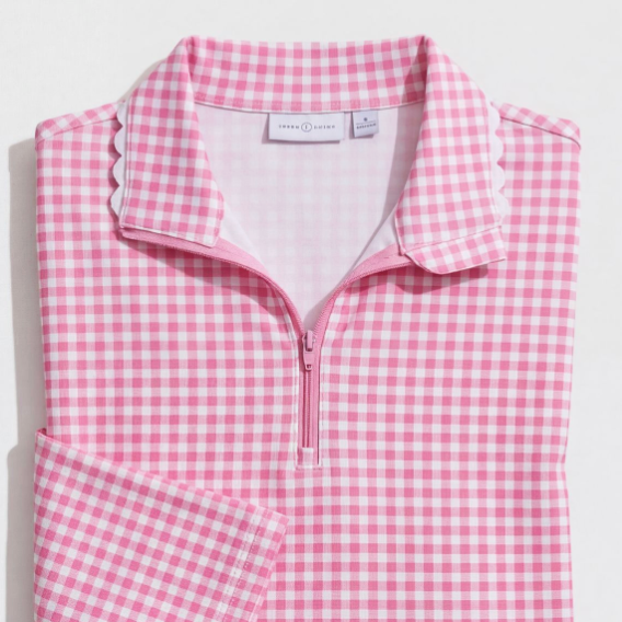 Juli Littles Gingham 1/4 Zip-gallery-68311981523025