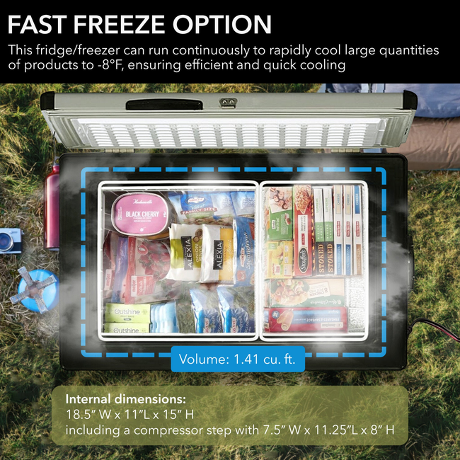 Whynter FM-45G 45 Qt Portable Fridge/Freezer – AC/DC, Travel Ready-gallery-47186439405816