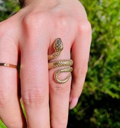 3GOG Vintage inspired solid gold snake ring - PREORDER DOWNPAYMENT