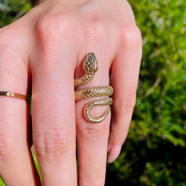 3GOG Vintage inspired solid gold snake ring - PREORDER DOWNPAYMENT-gallery-47461303157051