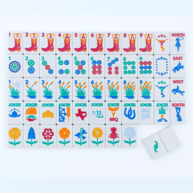 THE TEXAS SERIES | Mahjong with Lone Star Flair | Mesquite White Tile-gallery-50981888557367